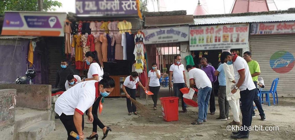 सनराइज बैंक झुम्काद्वारा सरसफाई