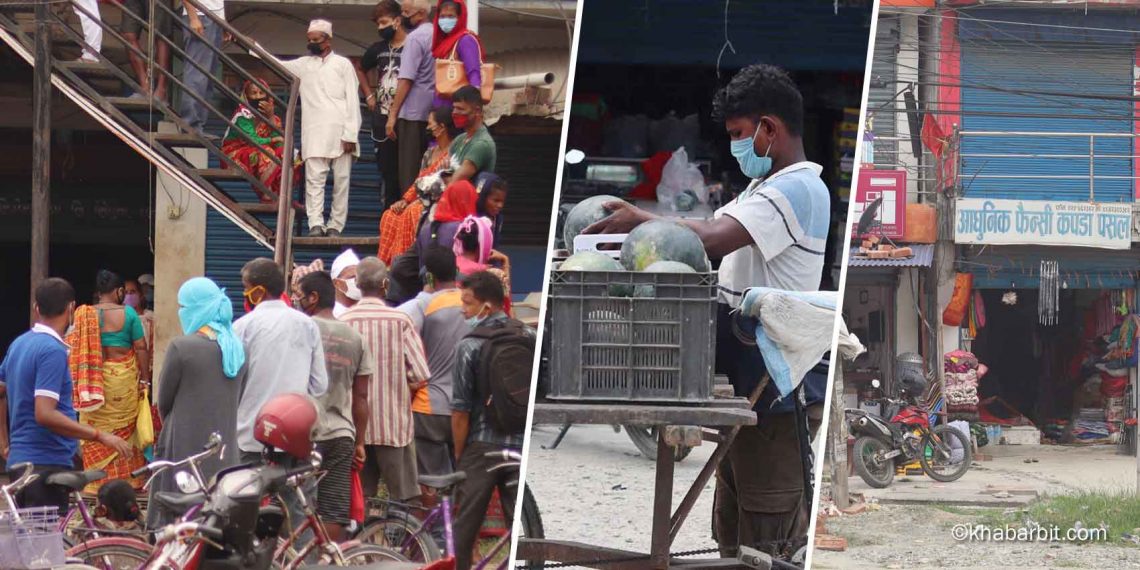 १३ तस्बिरमा हेर्नुहोस्, लकडाउनमा खुलेको झुम्का बजार
