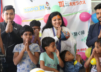 माया घरलाई जापान टेक्नोको सहयोग, बालबालिकालाई शैक्षिक र खेल सामाग्री वितरण