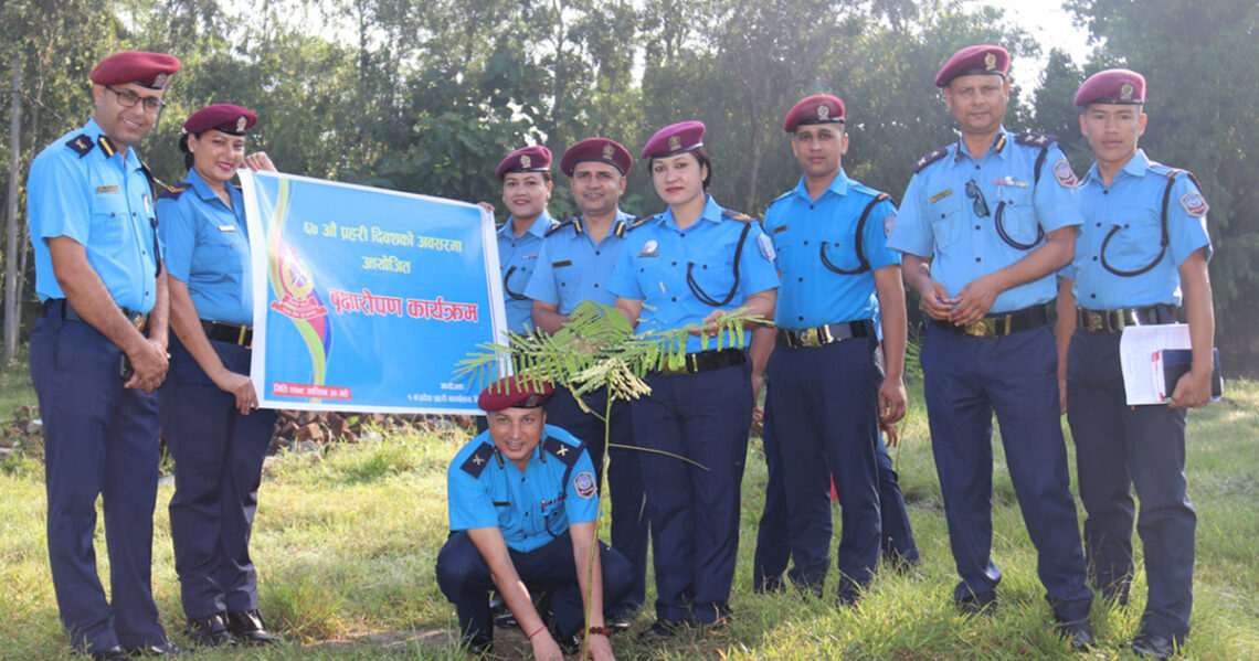 प्रदेश प्रहरी कार्यालय बिराटनगरको परिसरमा बृक्षारोपन कार्यक्रम सम्पन्न
